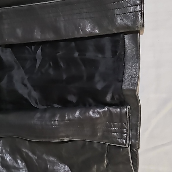 Women's Black Leather Jacket by Global Identity - Picture 6 of 16